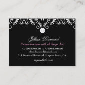 Delishの311ピンクのモノグラム| Noir 3.5 x 2.5 名刺 (裏面)