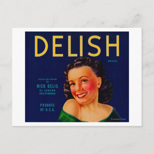 Delish Orange LabelEl Centro(カリフォルニア州) ポストカード (正面)