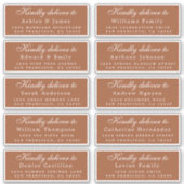 Deliver to ScriptゲストアドレスTerraCottaラベル シール (正面)