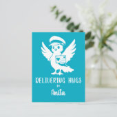 Delivering Hugs Penny Post Mascot Postcard ポストカード (スタンド正面)