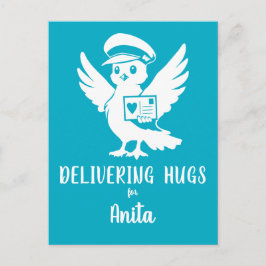 Delivering Hugs Penny Post Mascot Postcard ポストカード