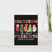 Delivering The Labor Delivery Nurse Christmas  カード (正面)