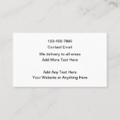 Delivery And Courier Services Business Card 名刺 (裏面)