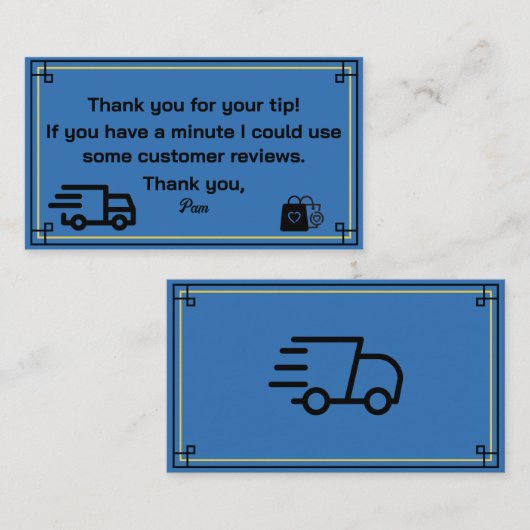 Delivery Driver Business Cardから感謝 名刺 (正面/裏面)