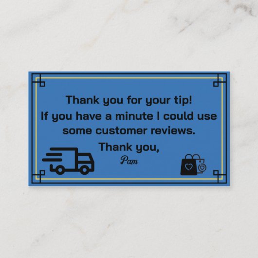 Delivery Driver Business Cardから感謝 名刺 (正面)