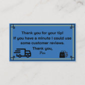 Delivery Driver Business Cardから感謝 名刺 (正面)