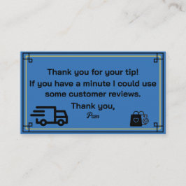 Delivery Driver Business Cardから感謝 名刺