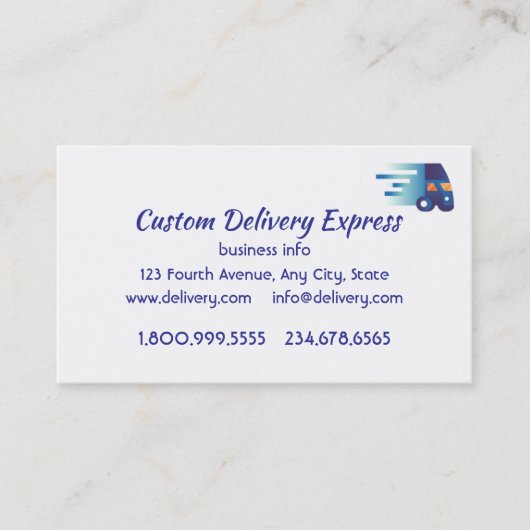 Delivery Driver Custom Business Custom 名刺 (正面)