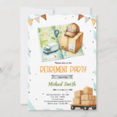 Delivery driver retirement invitation 招待状 (正面)