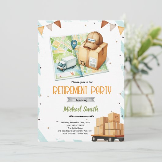 Delivery driver retirement invitation 招待状 (スタンド正面)