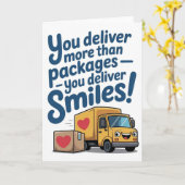 Delivery Driver Thank You Card カード (黄色い花)
