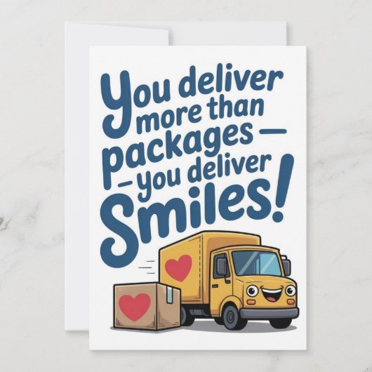 Delivery Driver Thank You Card サンキューカード (正面)