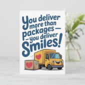 Delivery Driver Thank You Card サンキューカード (スタンド正面)