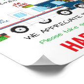 Delivery Driver Thank You Snack Sign ポスター (角)