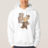 Delivery Man Carrying Packages and Parcels パーカ (正面)