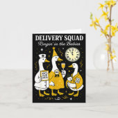 Delivery OB GYN Year New Silly Goose Nurse Midwife カード (黄色い花)