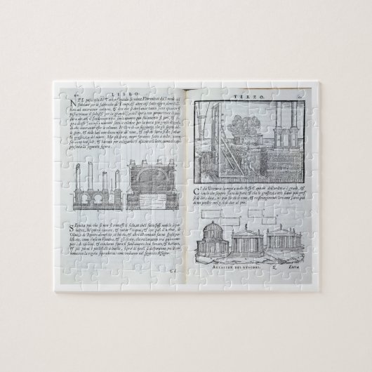 「Della Architettura」からの基盤を、築きます、パブ ジグソーパズル (横)