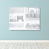 Della Archituturaの基礎を築くパブ キャンバスプリント (インサイチュ (ウッドフロア))