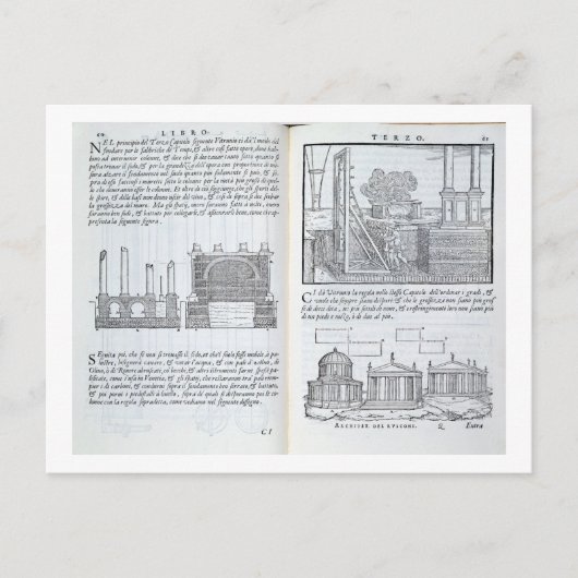 Della Archituturaの基礎を築くパブ ポストカード (正面)