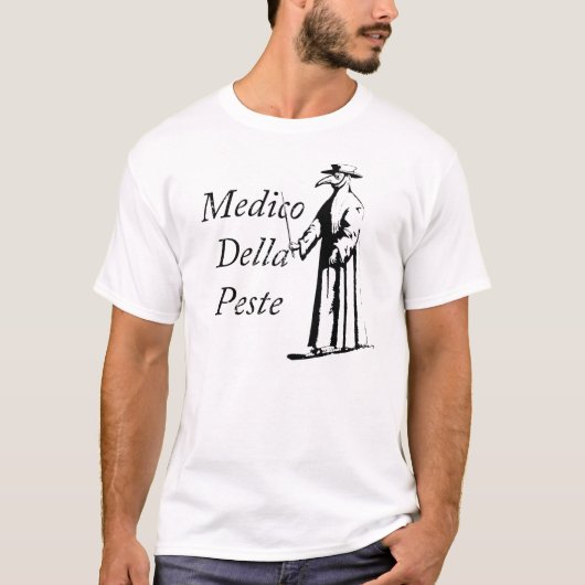 Della Peste (イタリック体) Medico Tシャツ (正面)