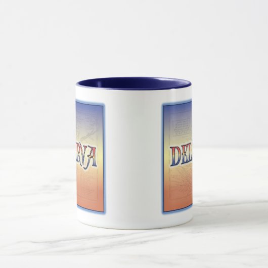 DelMarVaのアンティークの地図 マグカップ (中央)