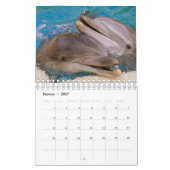 Delphin Kalender カレンダー (2月 2027)