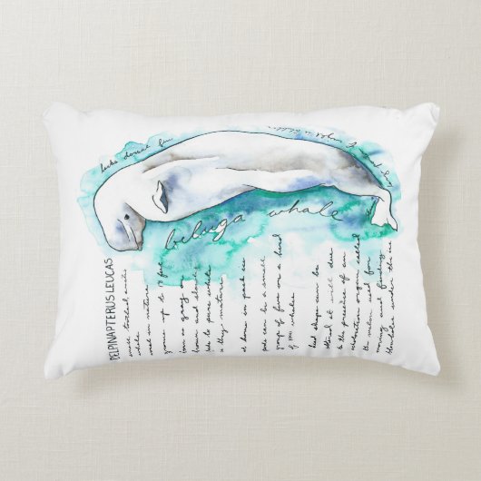 DelphinapterusのLeucasのシロイルカのクジラの枕 アクセントクッション (正面)