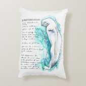 DelphinapterusのLeucasのシロイルカのクジラの枕 アクセントクッション (裏面(縦))