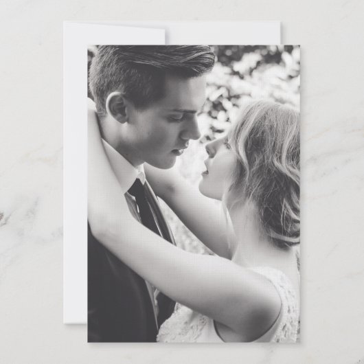 Delphinium青い花の会場の結婚変化 招待状 (裏面)