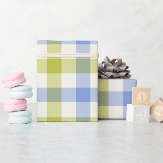 Delphinium Gingham - Wrapping Paper ラッピングペーパー (ベビーシャワー)