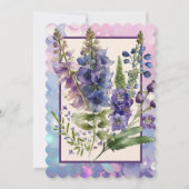 Delphiniums紫と青のカ空白のード ノートカード (正面)