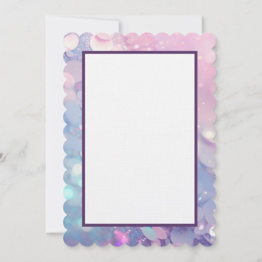 Delphiniums紫と青のカ空白のード ノートカード (裏面)