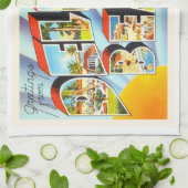 Delray BeachフロリダFLのヴィンテージ旅行記念品 キッチンタオル (折り畳み)