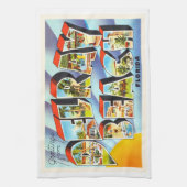 Delray BeachフロリダFLのヴィンテージ旅行記念品 キッチンタオル (縦)