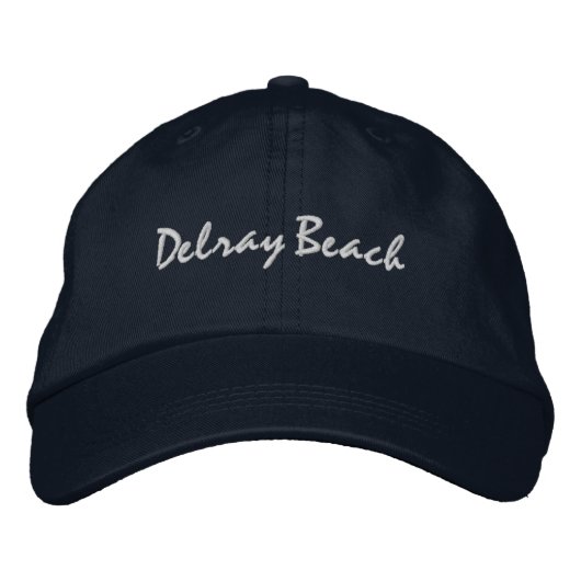 Delray Beach Florida Embroidered Baseball Hat 刺繍入りキャップ (正面)