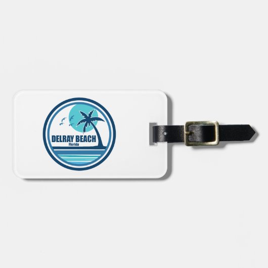Delray Beach Florida Palm Tree Birds ラゲッジタグ (正面横)