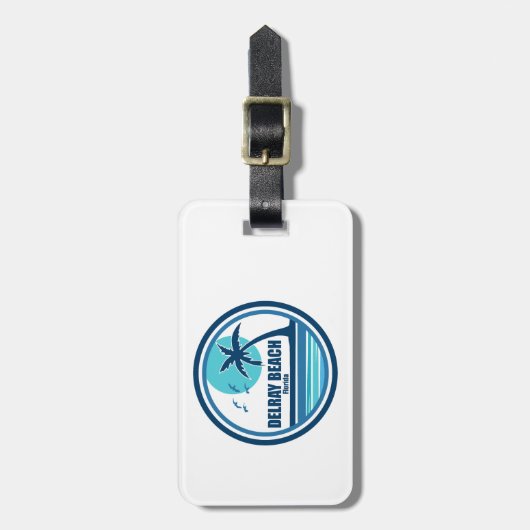 Delray Beach Florida Palm Tree Birds ラゲッジタグ (正面縦)