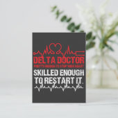 Delta Doctor Shirt for Phiscian Sorority ポストカード (スタンド正面)