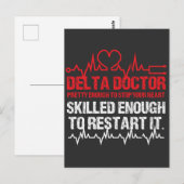 Delta Doctor Shirt for Phiscian Sorority ポストカード (正面/裏面)