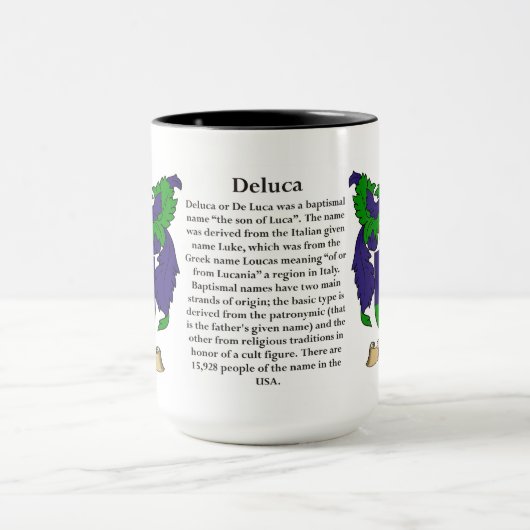 Deluca家族の紋章付き外衣 マグカップ (中央)