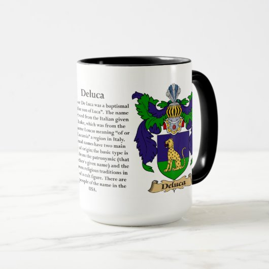 Deluca家族の紋章付き外衣 マグカップ (正面右)