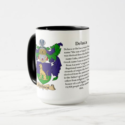 Deluca家族の紋章付き外衣 マグカップ (正面左)