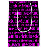 #Deluluはブラックのソルルホットピンクマゼンタ ミディアムペーパーバッグ (裏面)
