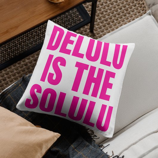 DeluluはSoluluホットピンク クッション