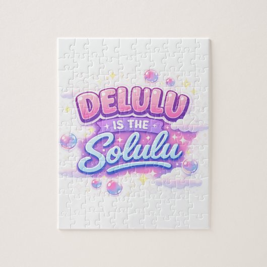 Delulu Is the Solulu – Cute Kawaii Aesthetic  ジグソーパズル (縦)