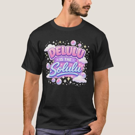 Delulu Is the Solulu – Cute Kawaii Aesthetic  Tシャツ (正面)