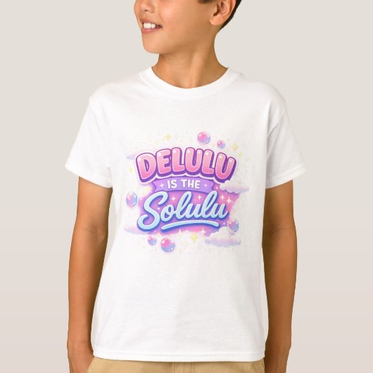 Delulu Is the Solulu – Cute Kawaii Aesthetic  Tシャツ (正面)