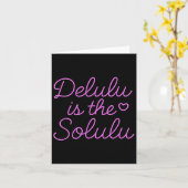 Delulu Is The Solulu - Funny Cute Motivational Wom カード (黄色い花)