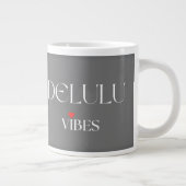 Delulu Vibes, Cute Girlycore Gift for Her Birthday ジャンボコーヒーマグカップ (右)