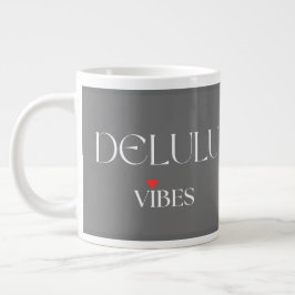 Delulu Vibes, Cute Girlycore Gift for Her Birthday ジャンボコーヒーマグカップ